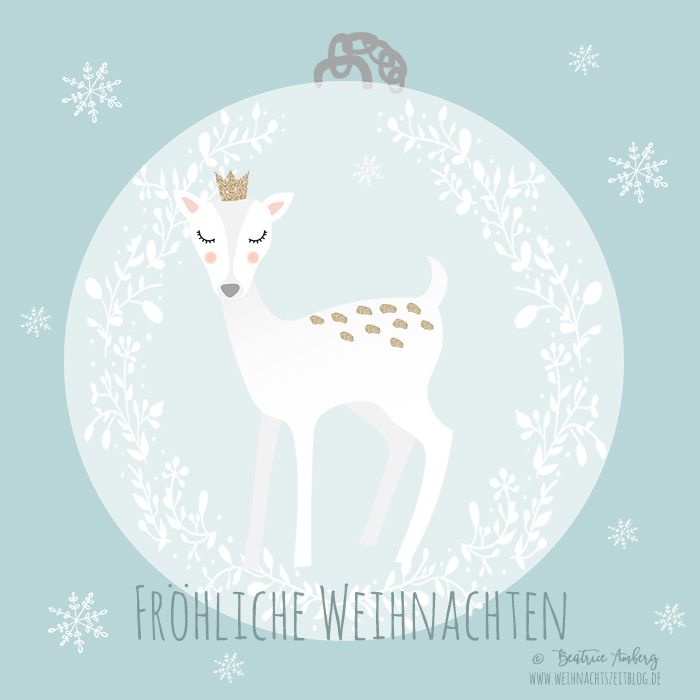 Frohe Weihnachten - Reh